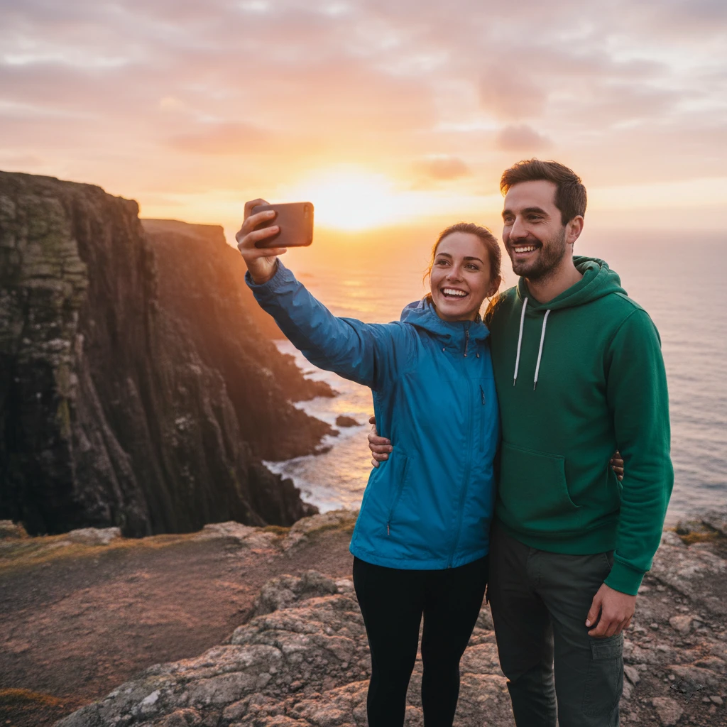 Fotografie po odstranění turisty pomocí AI