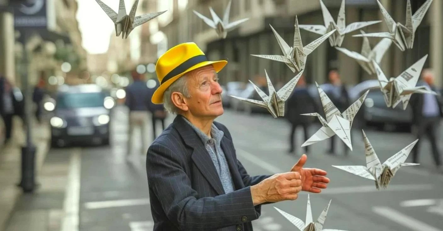 Výsledek inpaintingu – změna barvy klobouku