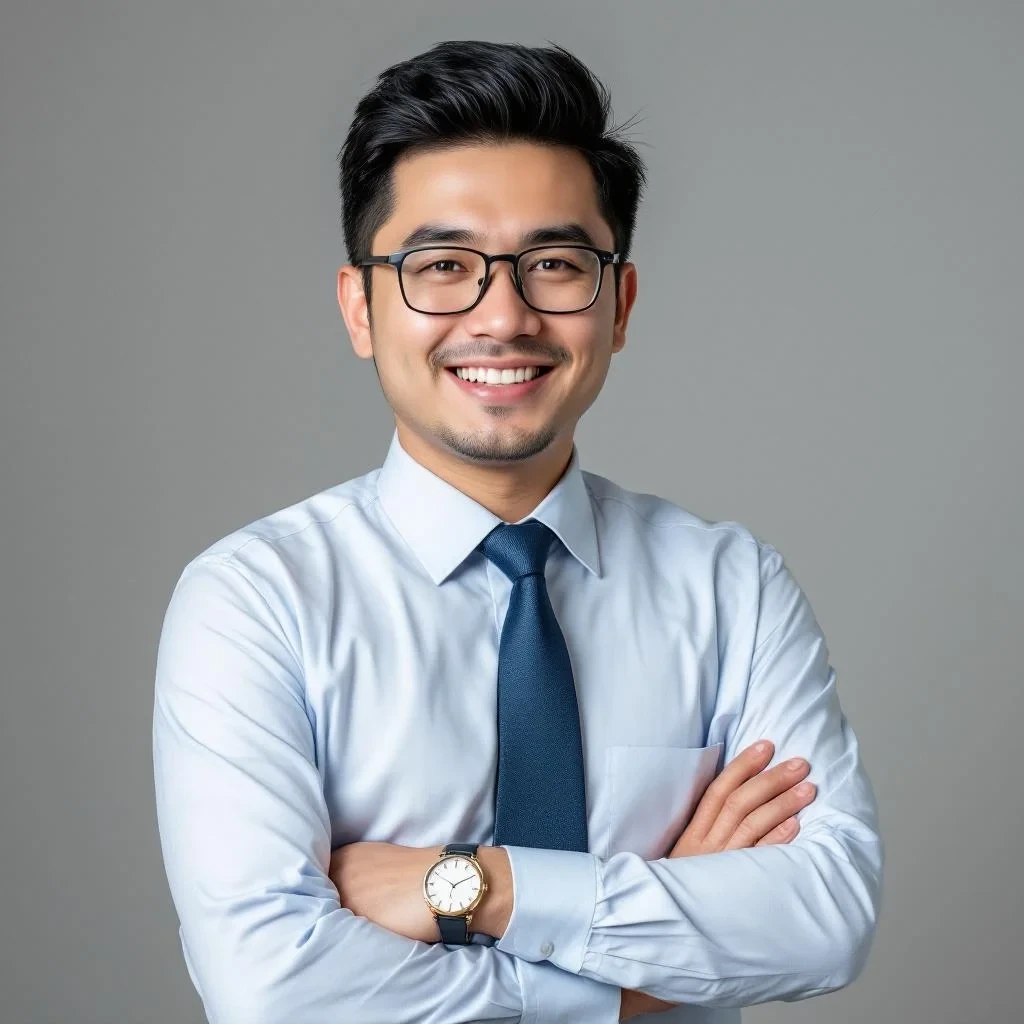 Obchodní portrét muže s brýlemi