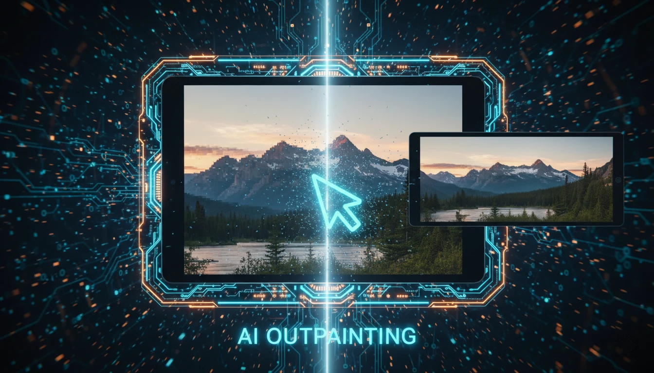 Jak změnit poměr stran fotky bez ořezu: Návod na AI Outpainting