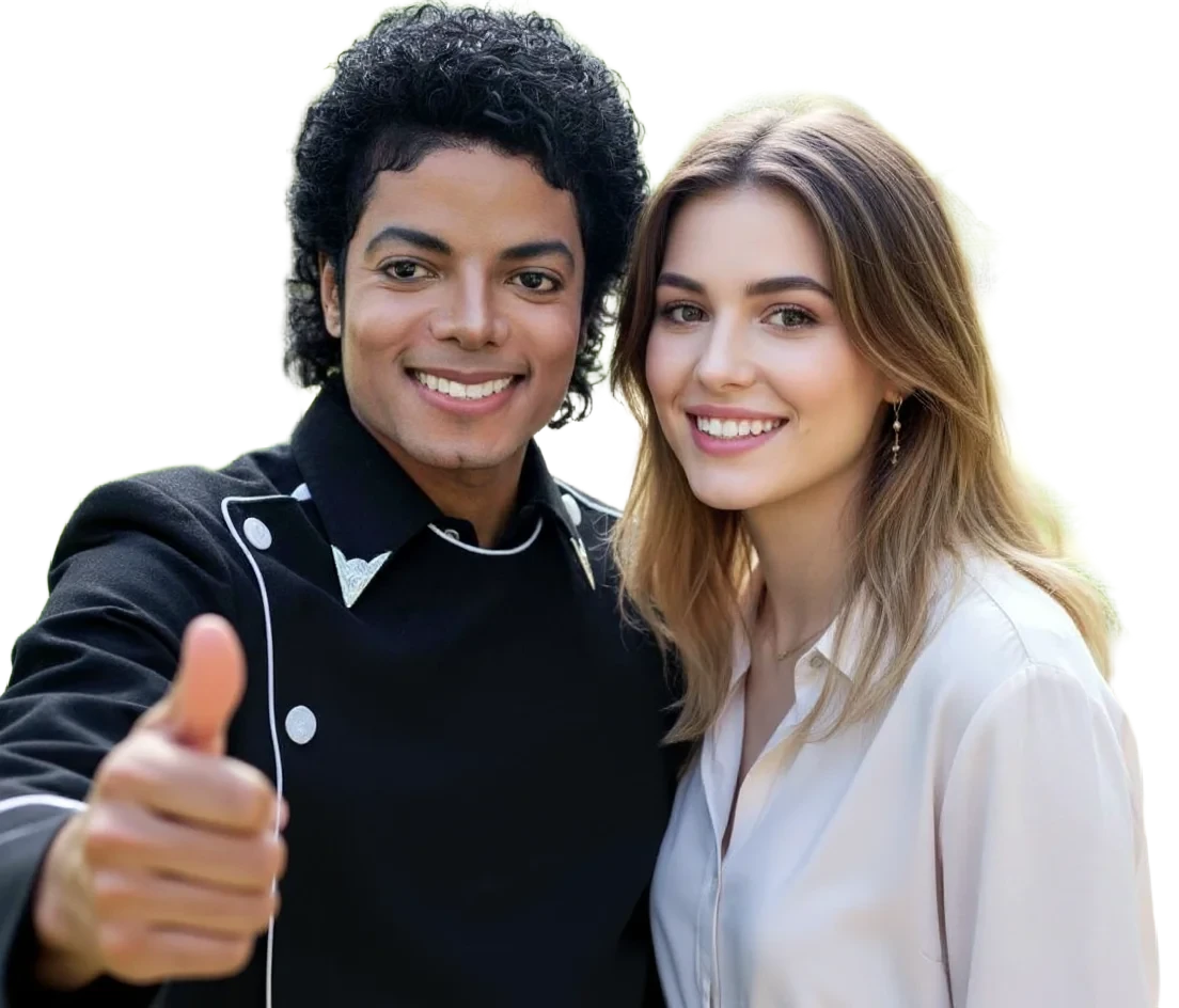 Přesně izolovaný výřez dvou lidí na průhledném pozadí připravený pro novou grafiku