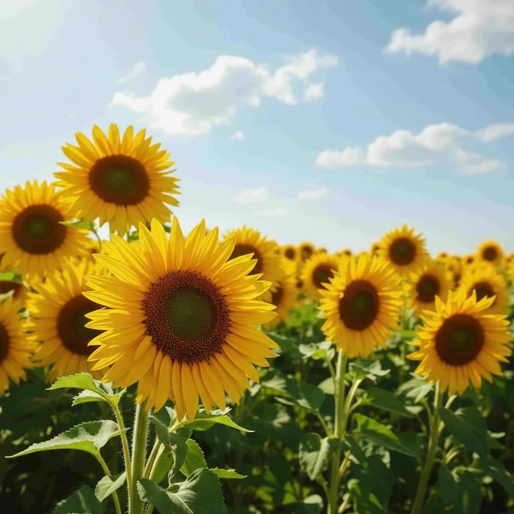 AI doplnila detaily do obrázku slunečnic