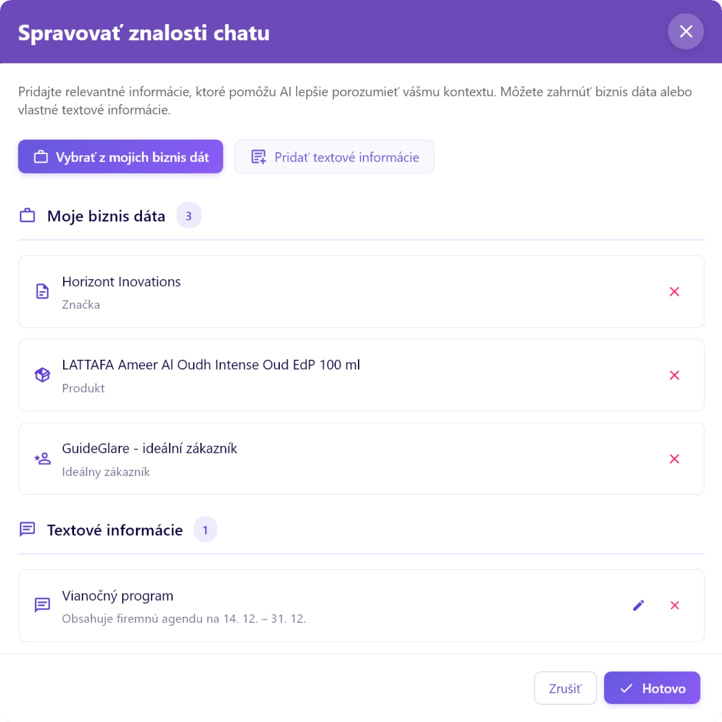 Pripojenie vlastných dát do AI chatu