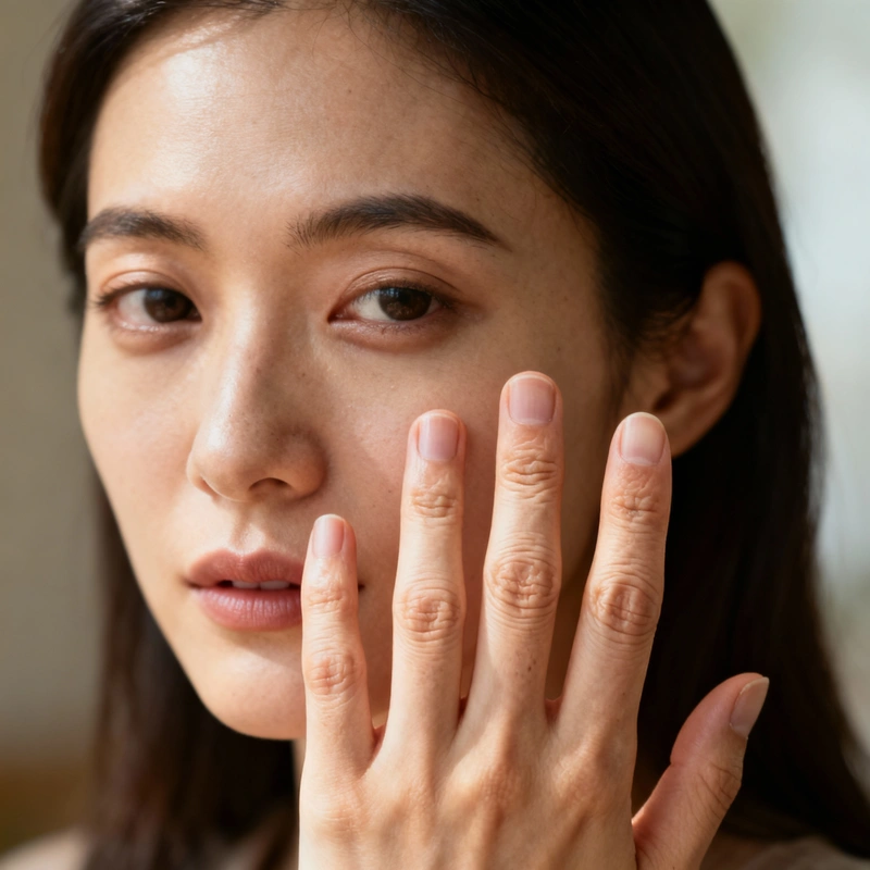 Portrét ženy s anatomicky správnou rukou.