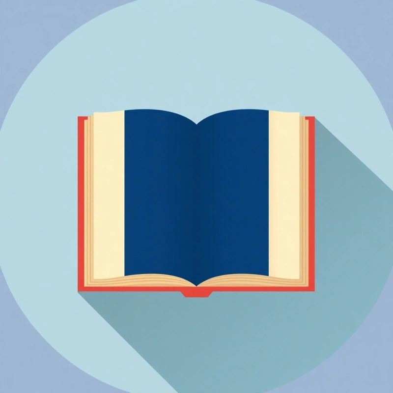 Ikona otevřené knihy ve flat designu.