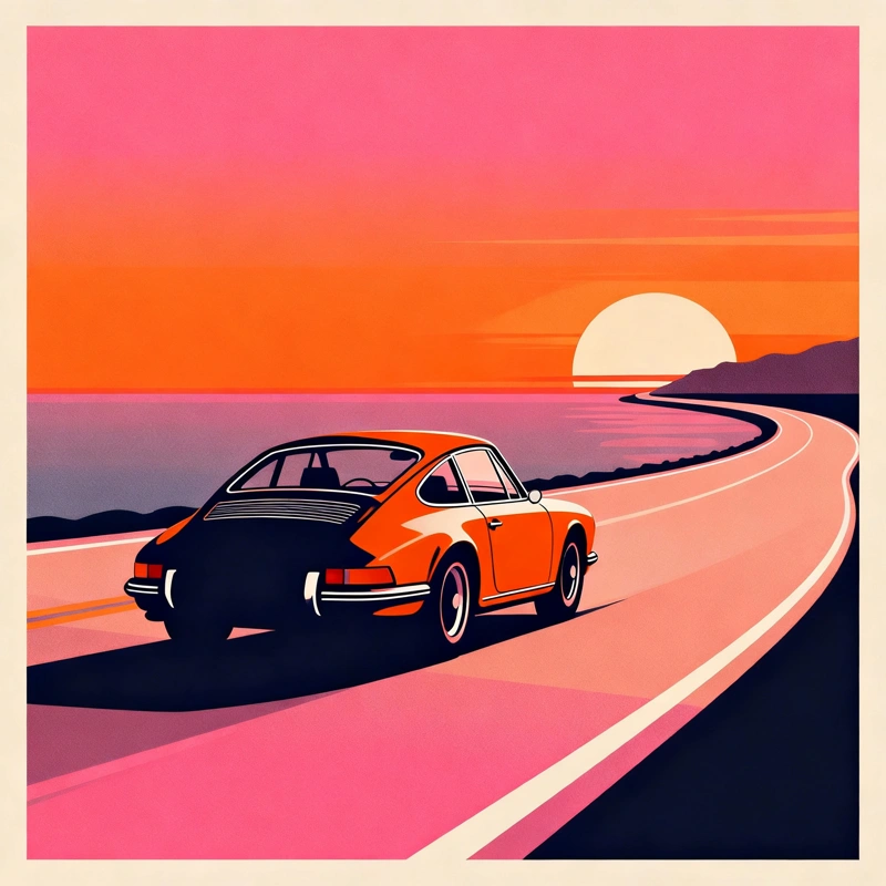 AI-generated retro graphics