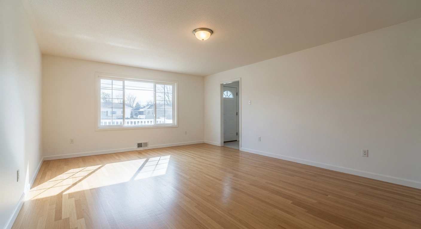 Sufragerie goală înainte de home staging virtual